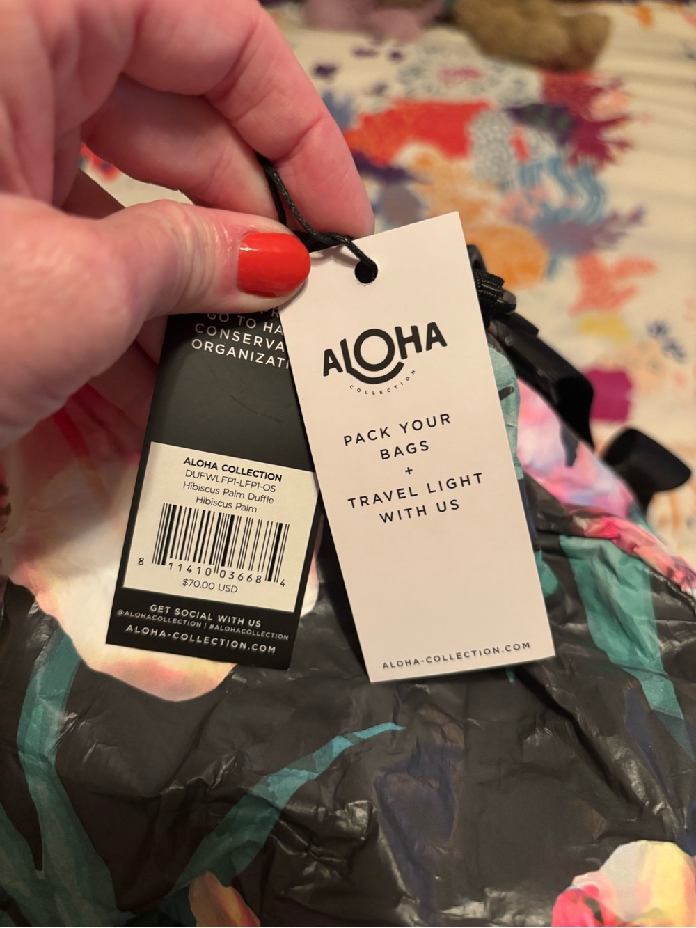 Aloha Hibiscus Duffel Bag - Picture 2 of 5